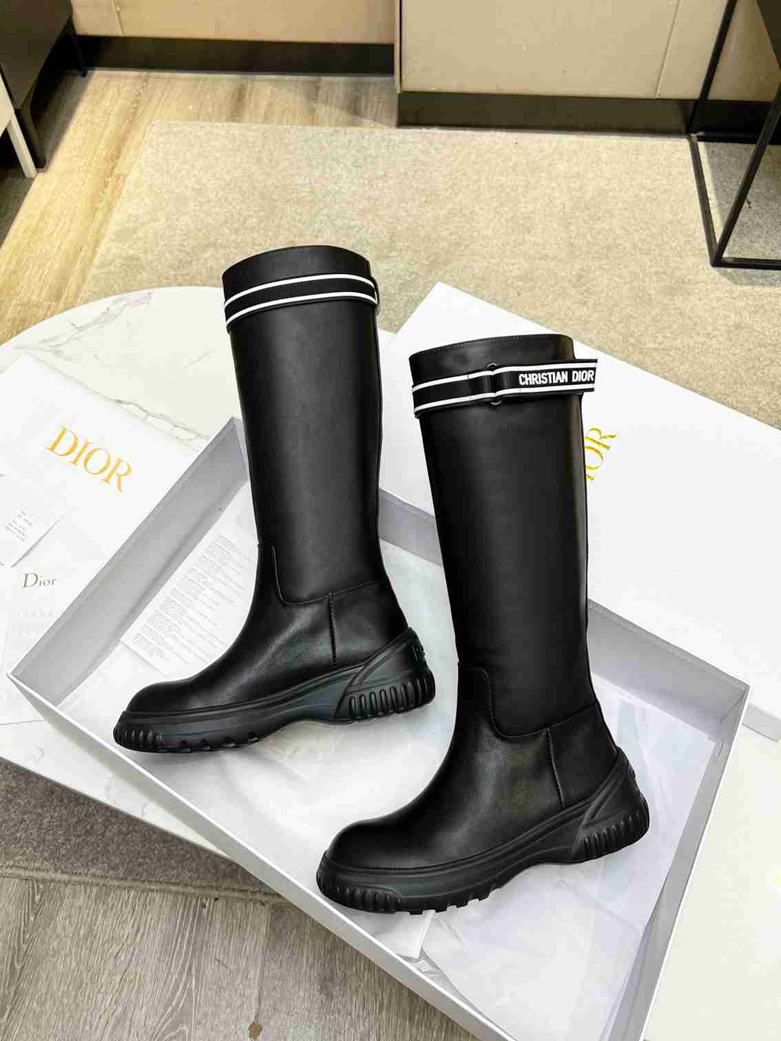 Ezyycart Bags DD D RACER BOOT CALFSKIN BLACK KDI781VEA S17X
