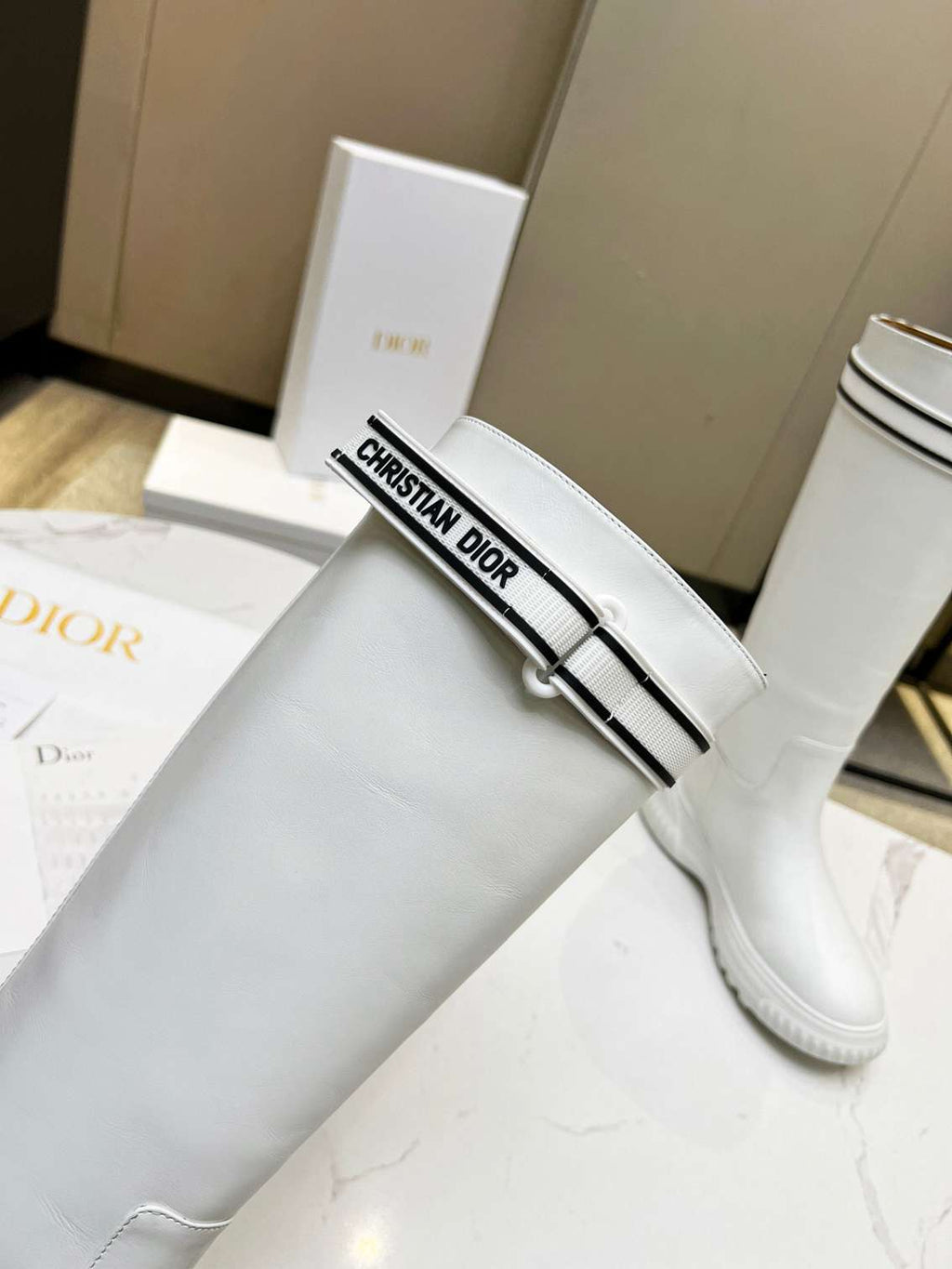 Ezyycart Bags DD D RACER BOOT CALFSKIN WHITE