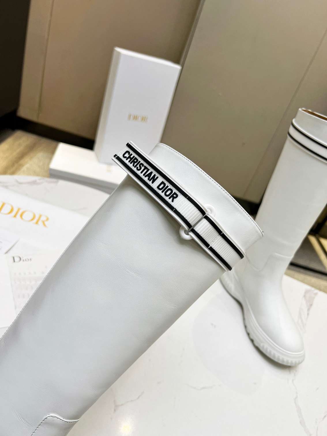 Ezyycart Bags DD D RACER BOOT CALFSKIN WHITE