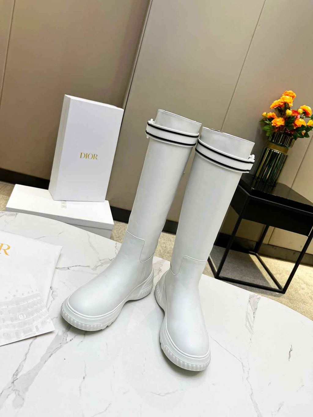 Ezyycart Bags DD D RACER BOOT CALFSKIN WHITE