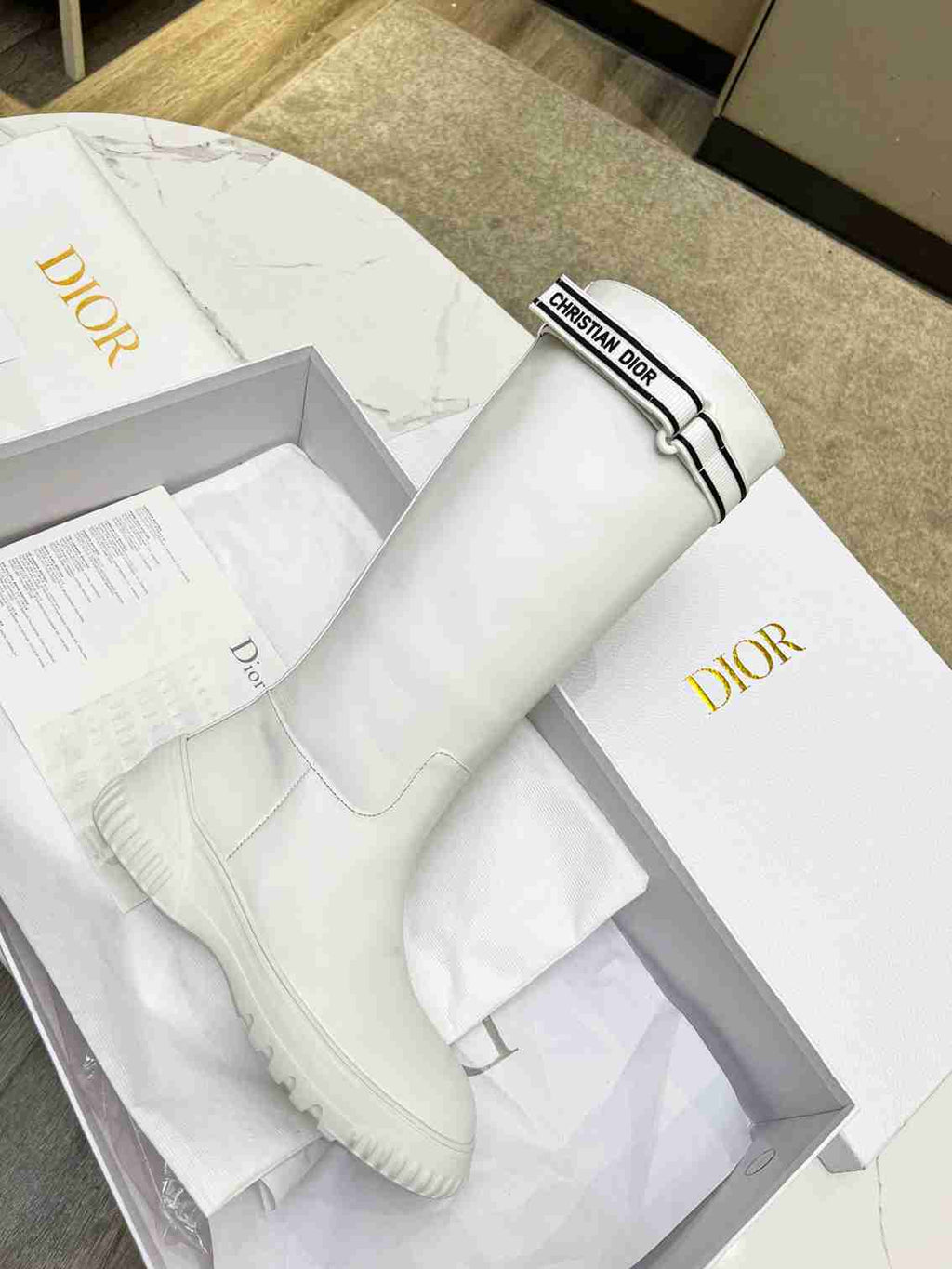 Ezyycart Bags DD D RACER BOOT CALFSKIN WHITE