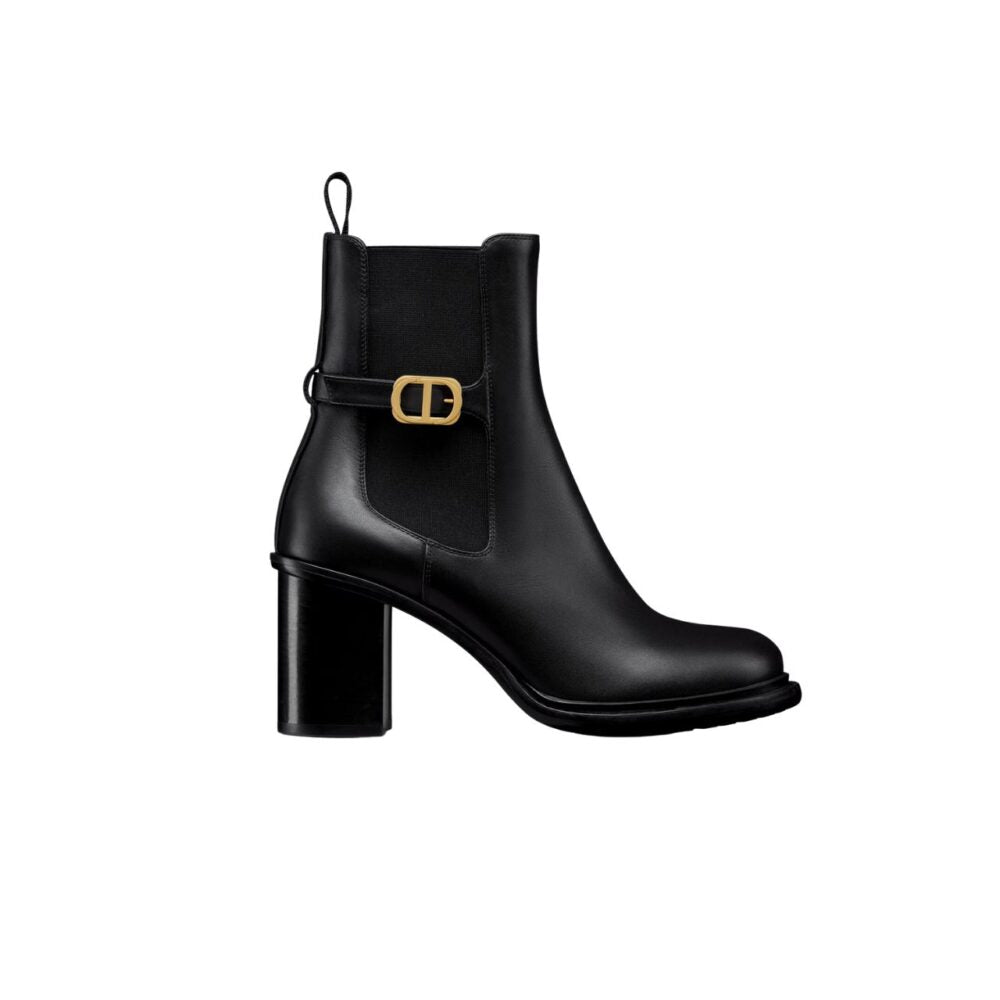 Ezyycart Bags DD 30 MONTAIGNE HEELED ANKLE BOOT BLACK SUPPLE CALFSKIN KCI950VSO S900