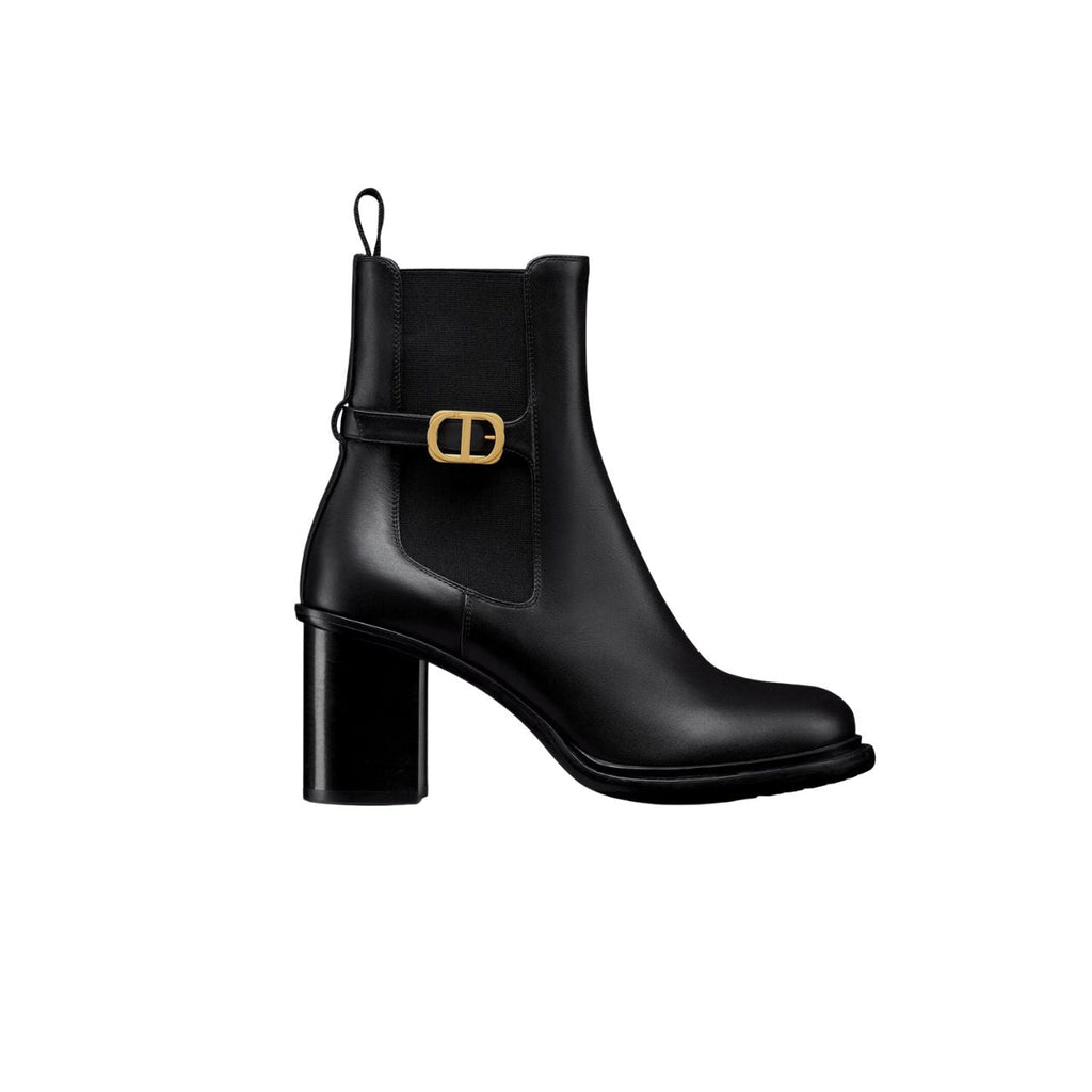 Ezyycart Bags DD 30 MONTAIGNE HEELED ANKLE BOOT BLACK SUPPLE CALFSKIN KCI950VSO S900