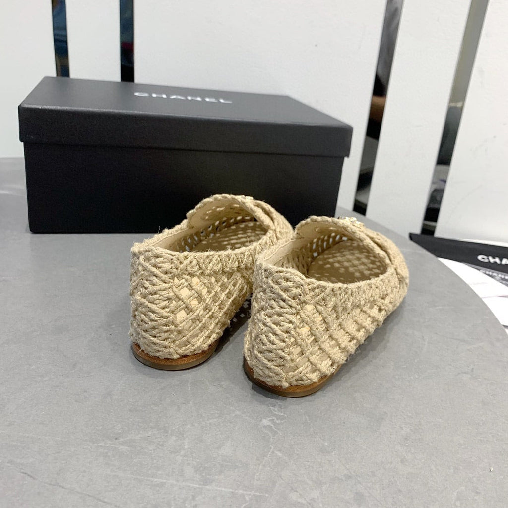 Anum Bags CHL BEIGE JUTE BRAIDED CORD LOAFERS