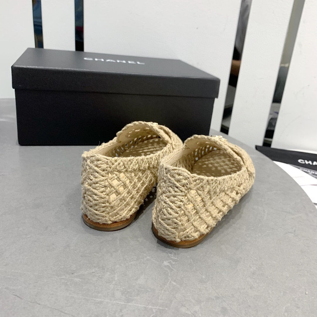 Anum Bags CHL BEIGE JUTE BRAIDED CORD LOAFERS