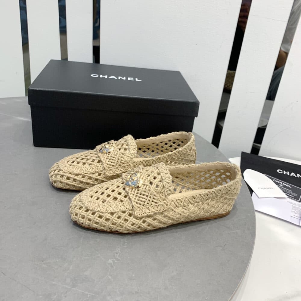 Anum Bags CHL BEIGE JUTE BRAIDED CORD LOAFERS