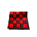 Anum Bags CHL SQUARE MOTIF CC LOGO SILK SCARF RED AND BLACK 70CM