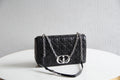 Ezyycart Bags DIR 2023 Caro black silver real leather sling shoulder bag
