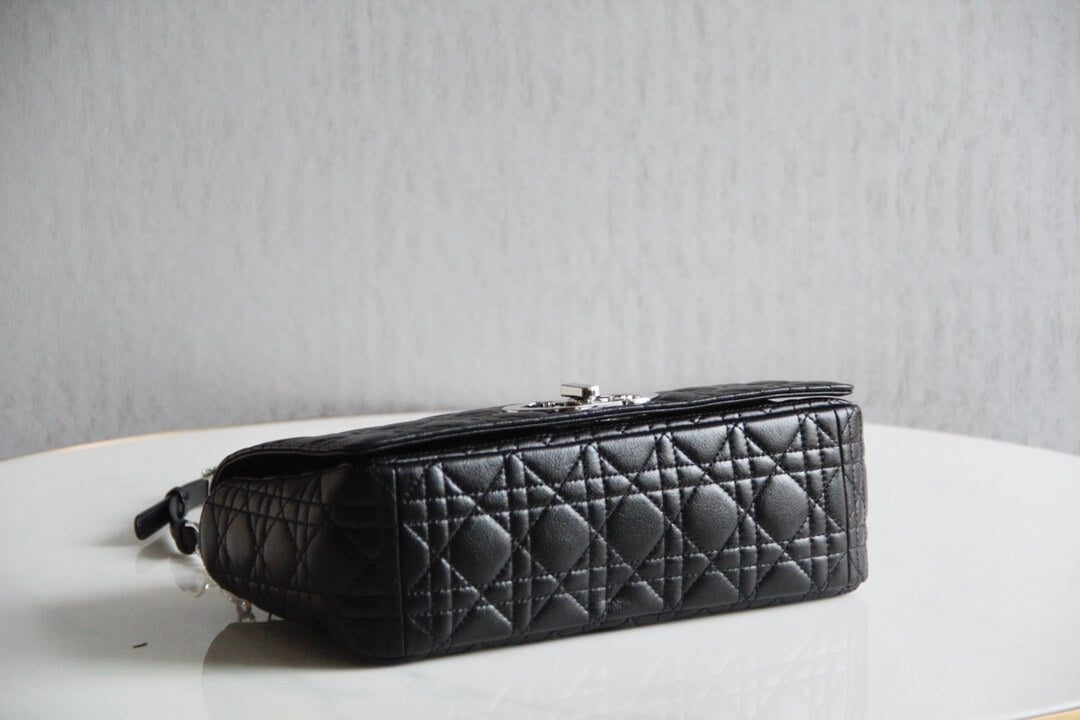 Ezyycart Bags DIR 2023 Caro black silver real leather sling shoulder bag