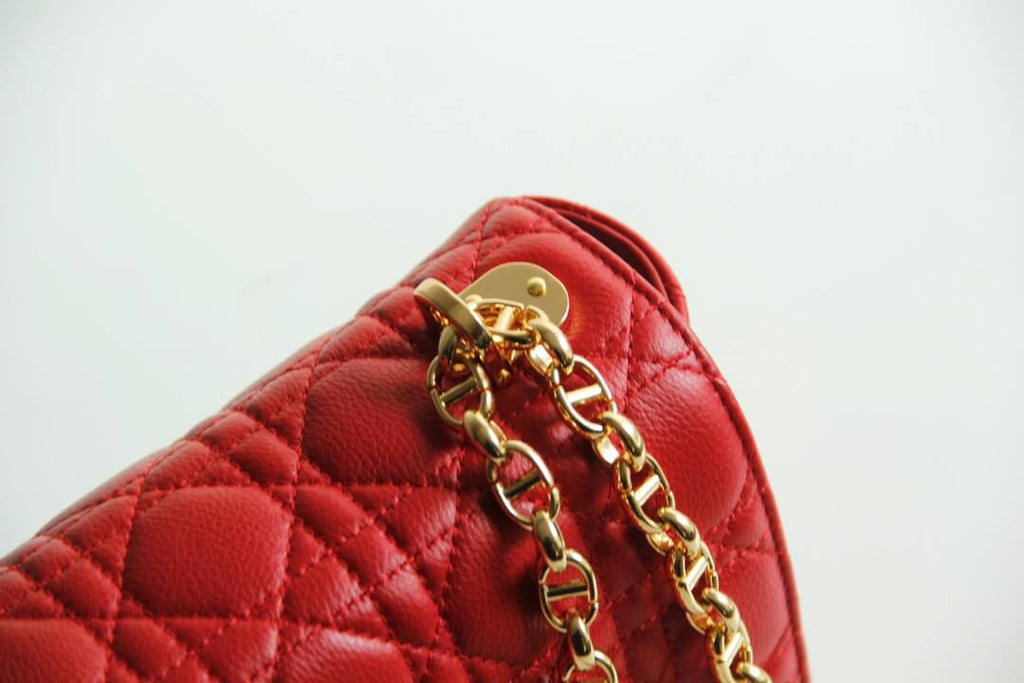 Ezyycart Bags DIR 2023 Caro red real leather sling shoulder bag