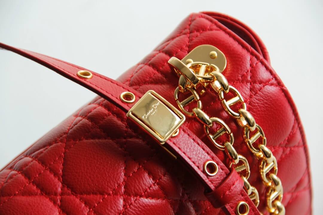 Ezyycart Bags DIR 2023 Caro red real leather sling shoulder bag