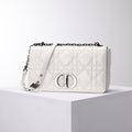 Ezyycart Bags DIR 2023 Caro white silver real leather sling shoulder bag