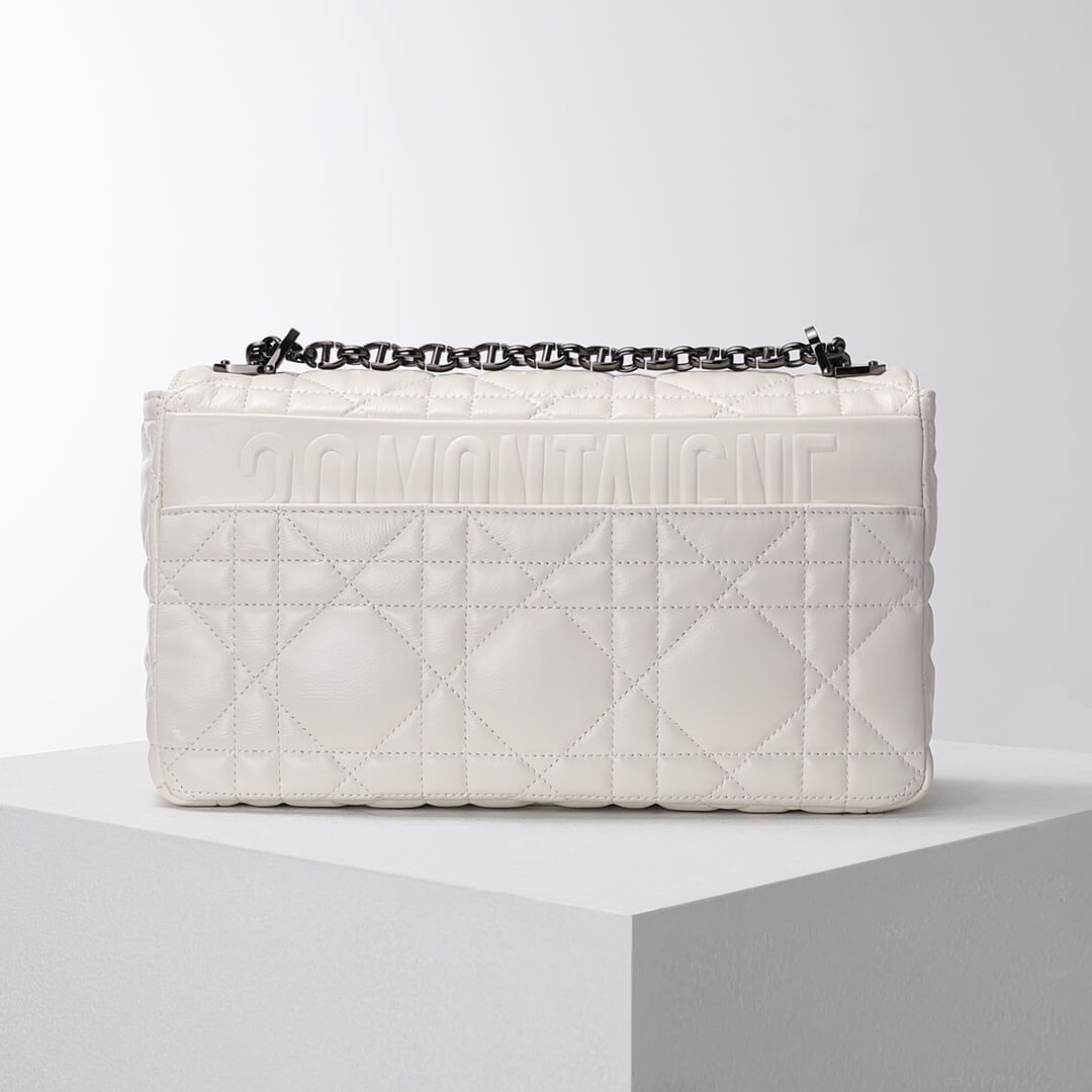 Ezyycart Bags DIR 2023 Caro white silver real leather sling shoulder bag