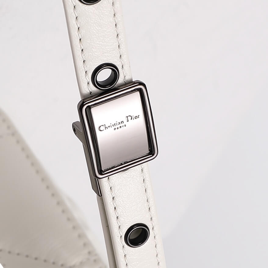 Ezyycart Bags DIR 2023 Caro white silver real leather sling shoulder bag