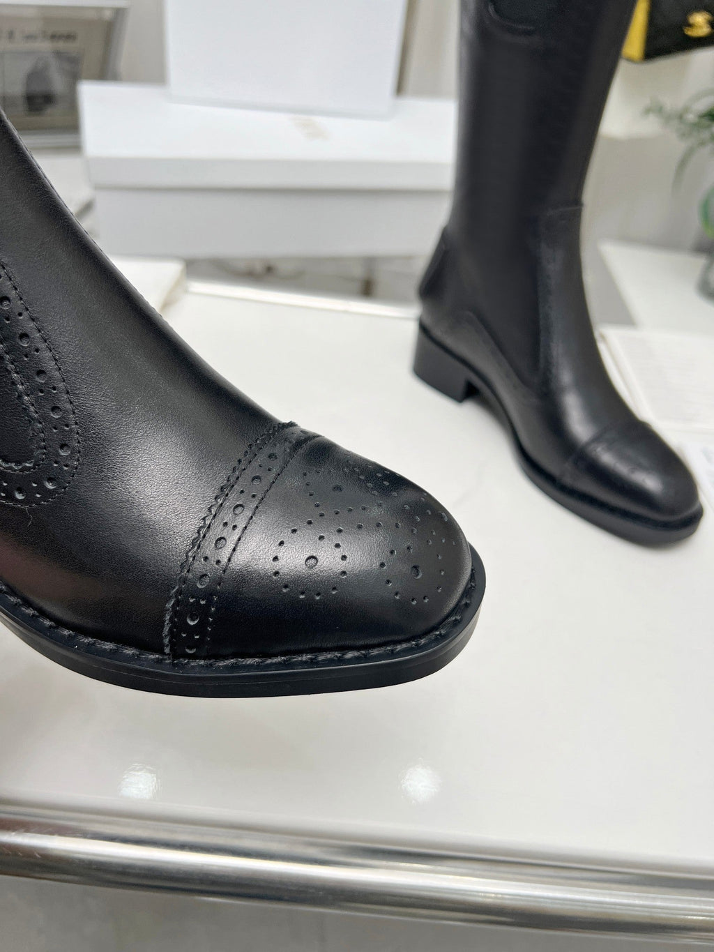 Anum Bags DD D FOLK HEELED HIGH BOOT BLACK