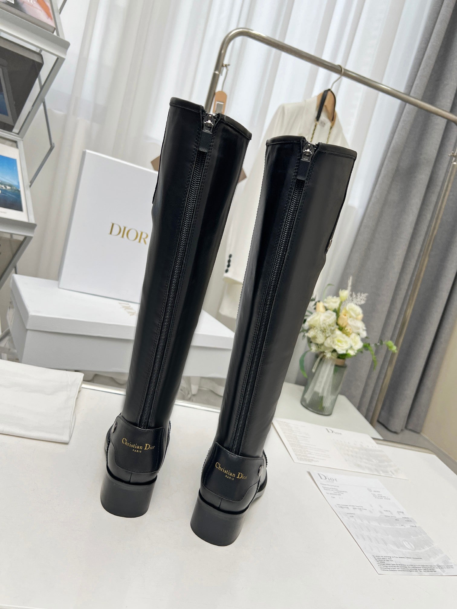Anum Bags DD D FOLK HEELED HIGH BOOT BLACK
