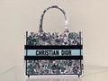 Ezyycart Bags DIR1286 Book Tote bag size 36.5cm 41.5cm Embroidery LOGO Handbag green blue flower