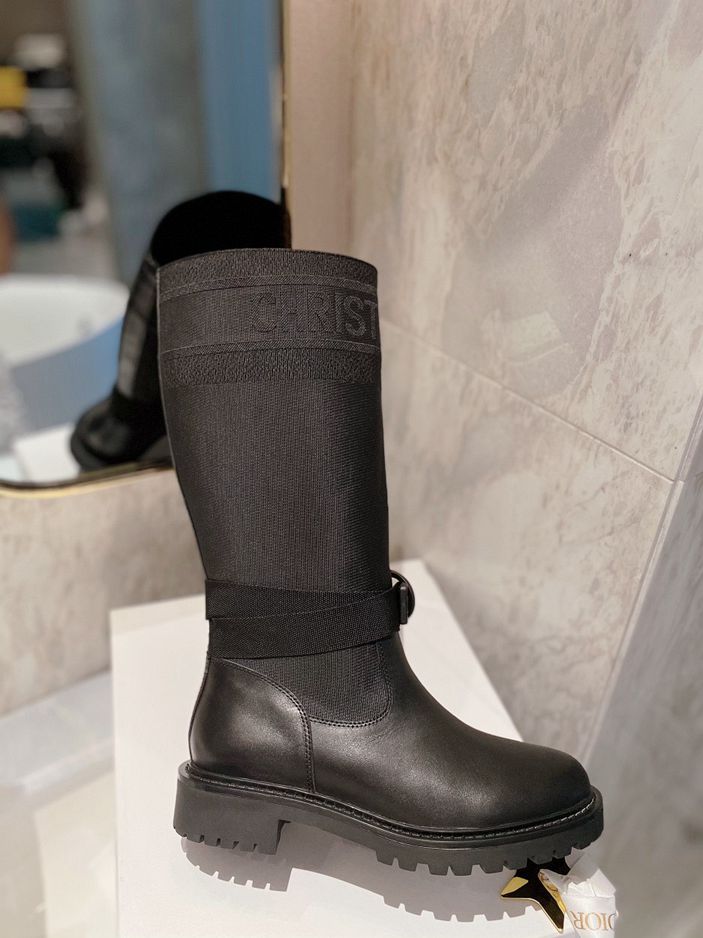 Ezyycart Bags DD D MAJOR BOOT FABRIC AND CALFSKIN IN BLACK AND BLACK