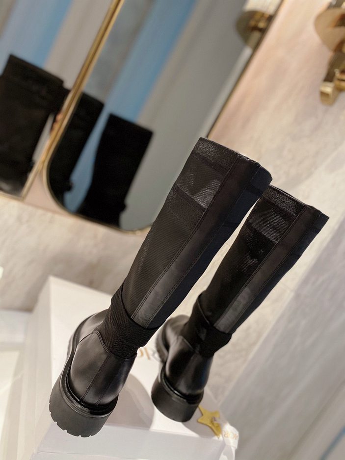 Ezyycart Bags DD D MAJOR BOOT FABRIC AND CALFSKIN IN BLACK AND BLACK