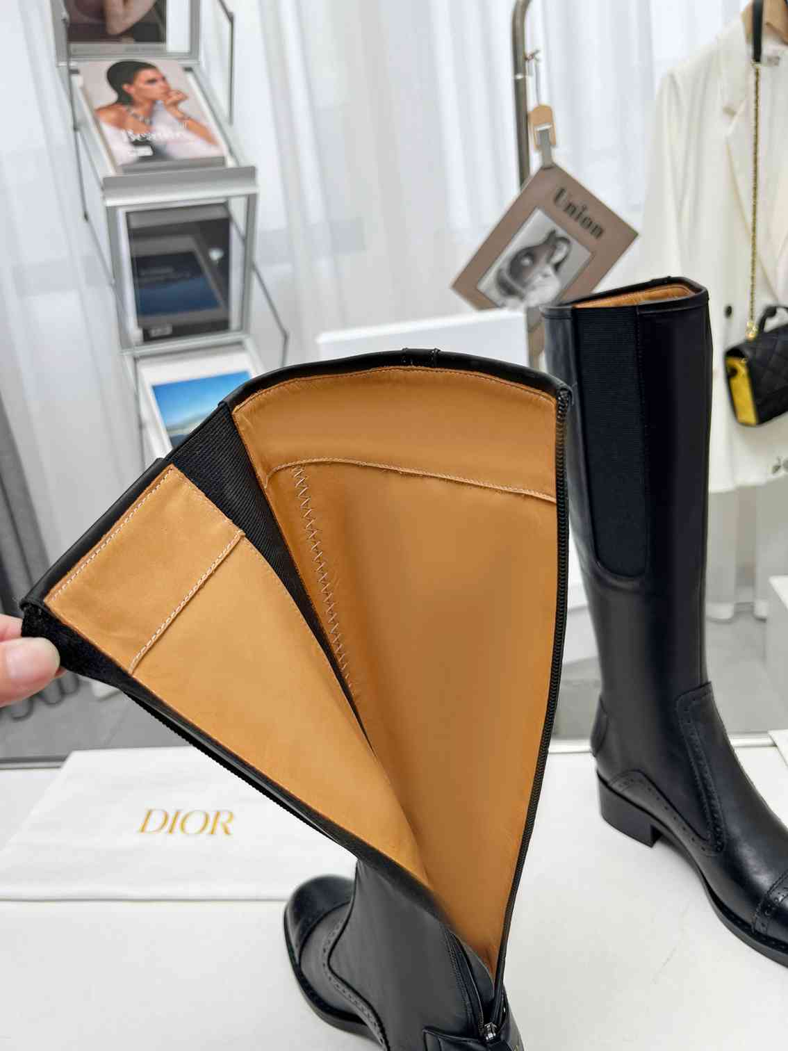 Ezyycart Bags DD D FOLK BOOT CALFSKIN BLACK