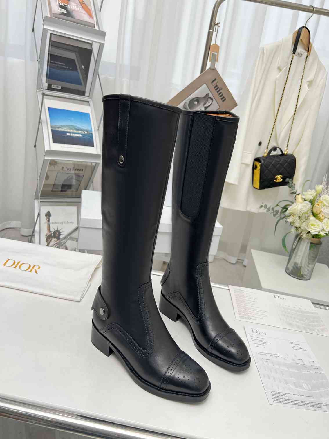 Ezyycart Bags DD D FOLK BOOT CALFSKIN BLACK