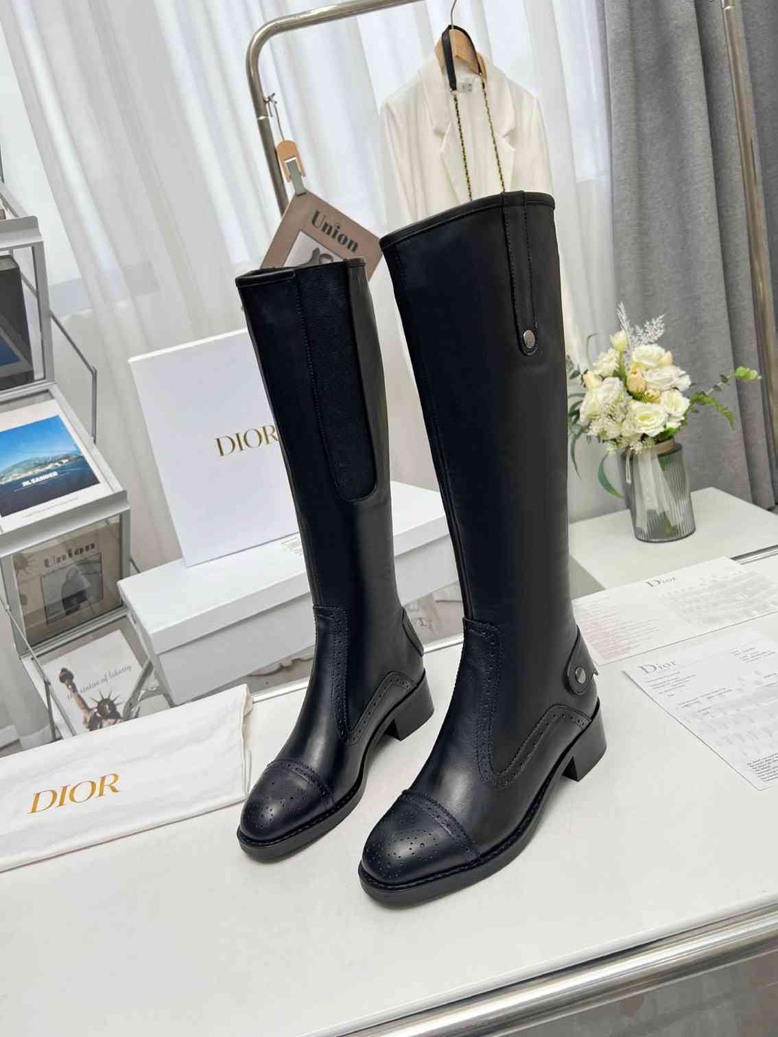 Ezyycart Bags DD D FOLK BOOT CALFSKIN BLACK