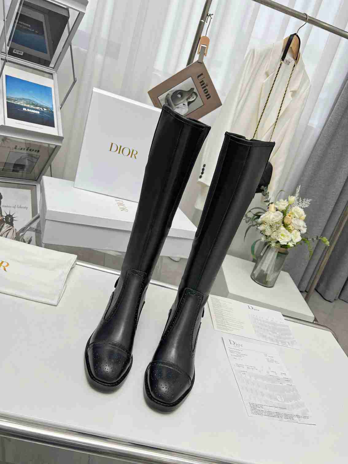 Ezyycart Bags DD D FOLK BOOT CALFSKIN BLACK