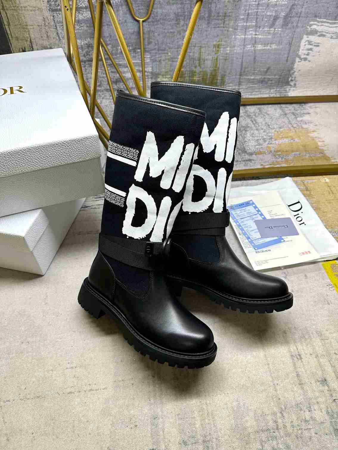 Ezyycart Bags DD D MAJOR BOOT WITH MISS DD PRINT BLACK KDI929CMV S17X