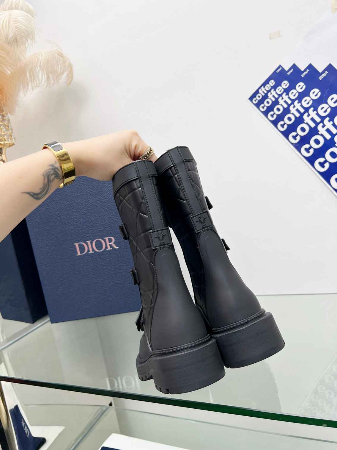 Ezyycart Bags DD DIO(R)EVOLUTION ANKLE BOOTS RUBBER MACCROCANNAGE BLACK