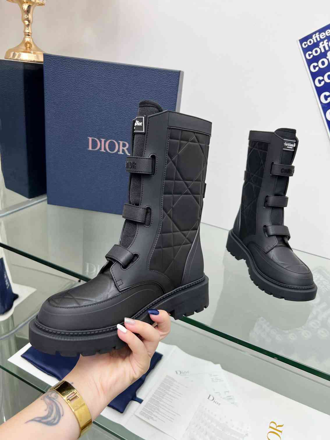 Ezyycart Bags DD DIO(R)EVOLUTION ANKLE BOOTS RUBBER MACCROCANNAGE BLACK