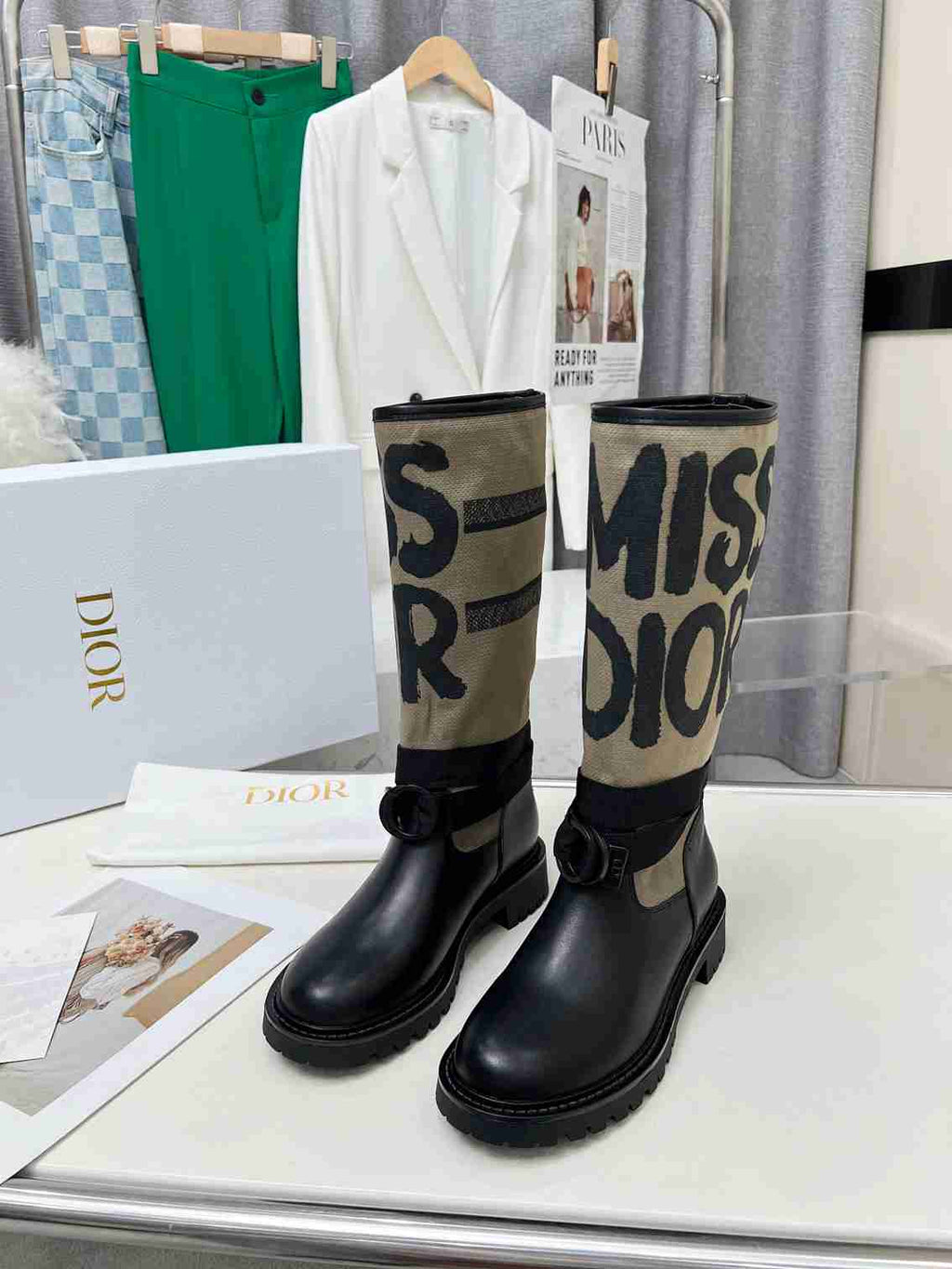 Ezyycart Bags DD D MAJOR BOOT WITH MISS DD PRINT WARM TAUPE KDI929CMV S44X