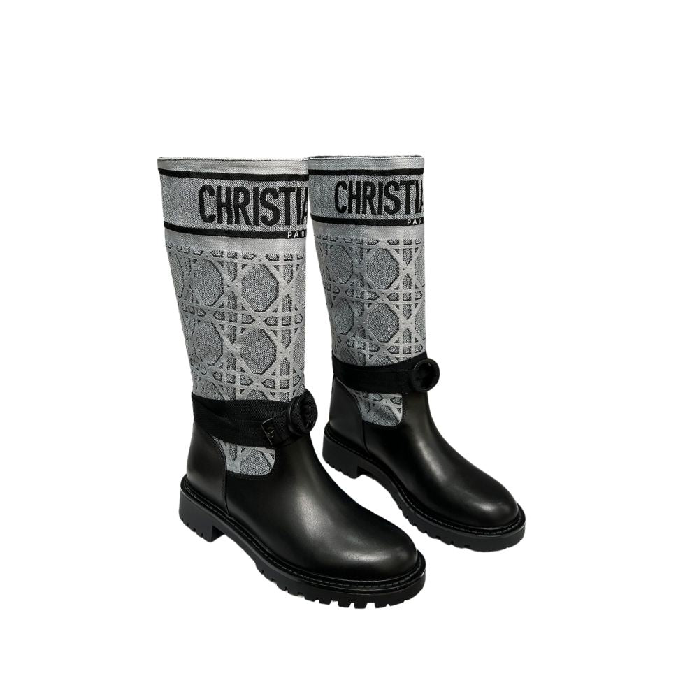 Ezyycart Bags DD D MAJOR BOOT CALFSKIN BLACK AND GREY