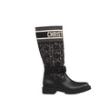 Ezyycart Bags DD D MAJOR BOOT CALFSKIN AND CANNAGE TWEED BLACK AND WHITE KCI981CWY S17X