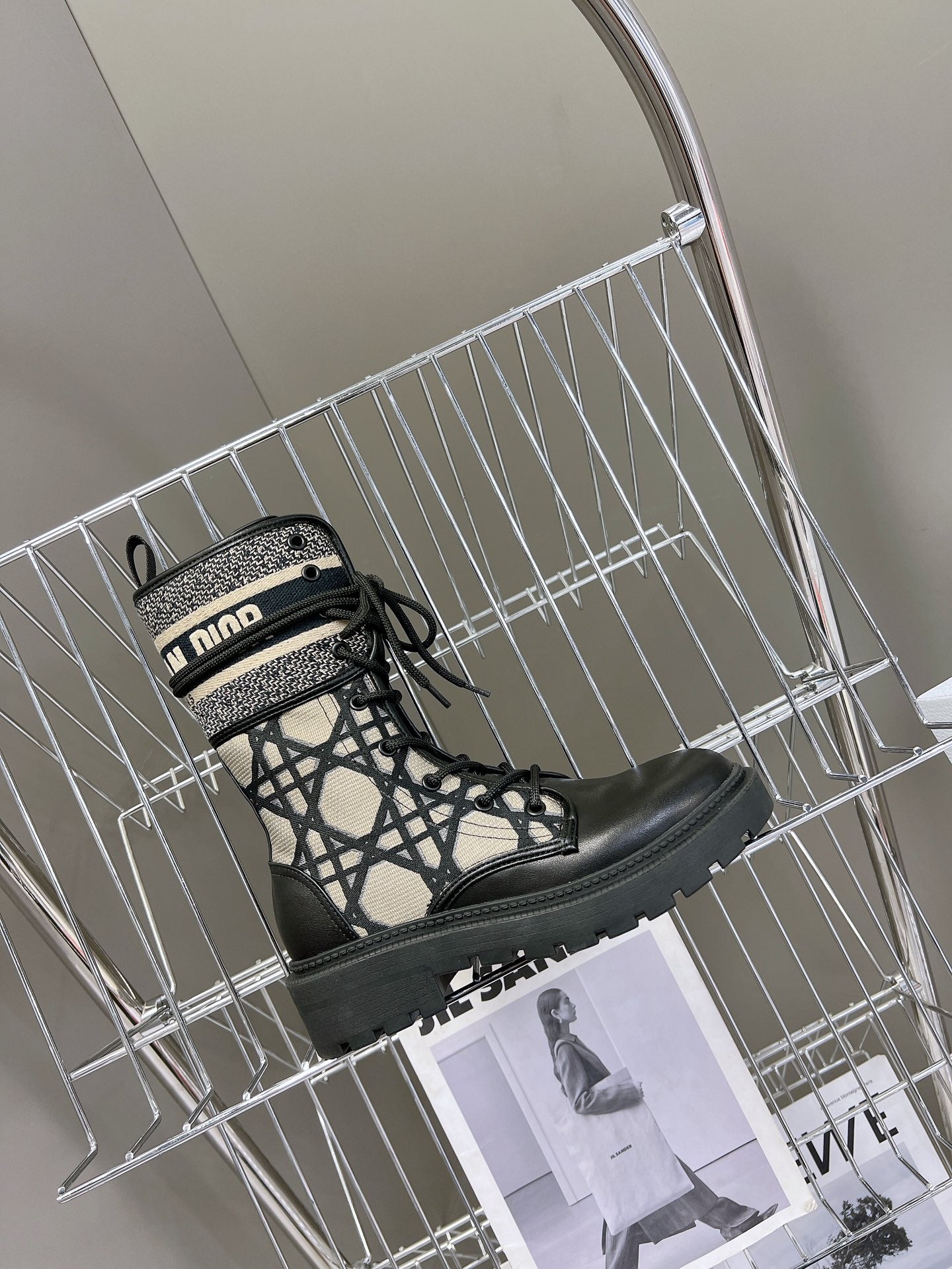 Ezyycart Bags DD D MAJOR BOOTS BLACK AND BEIGE