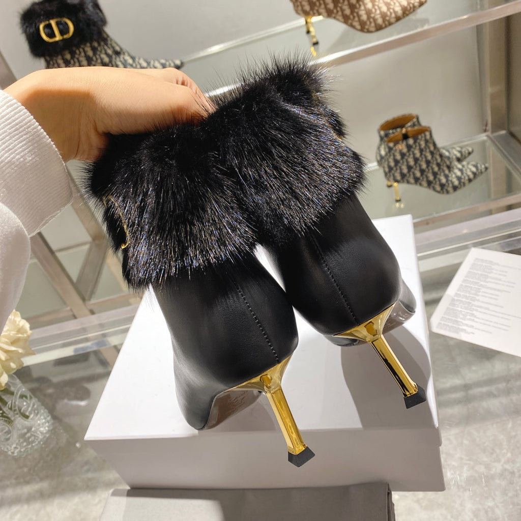 Ezyycart Bags DD CD ANKLE BOOTS BLACK