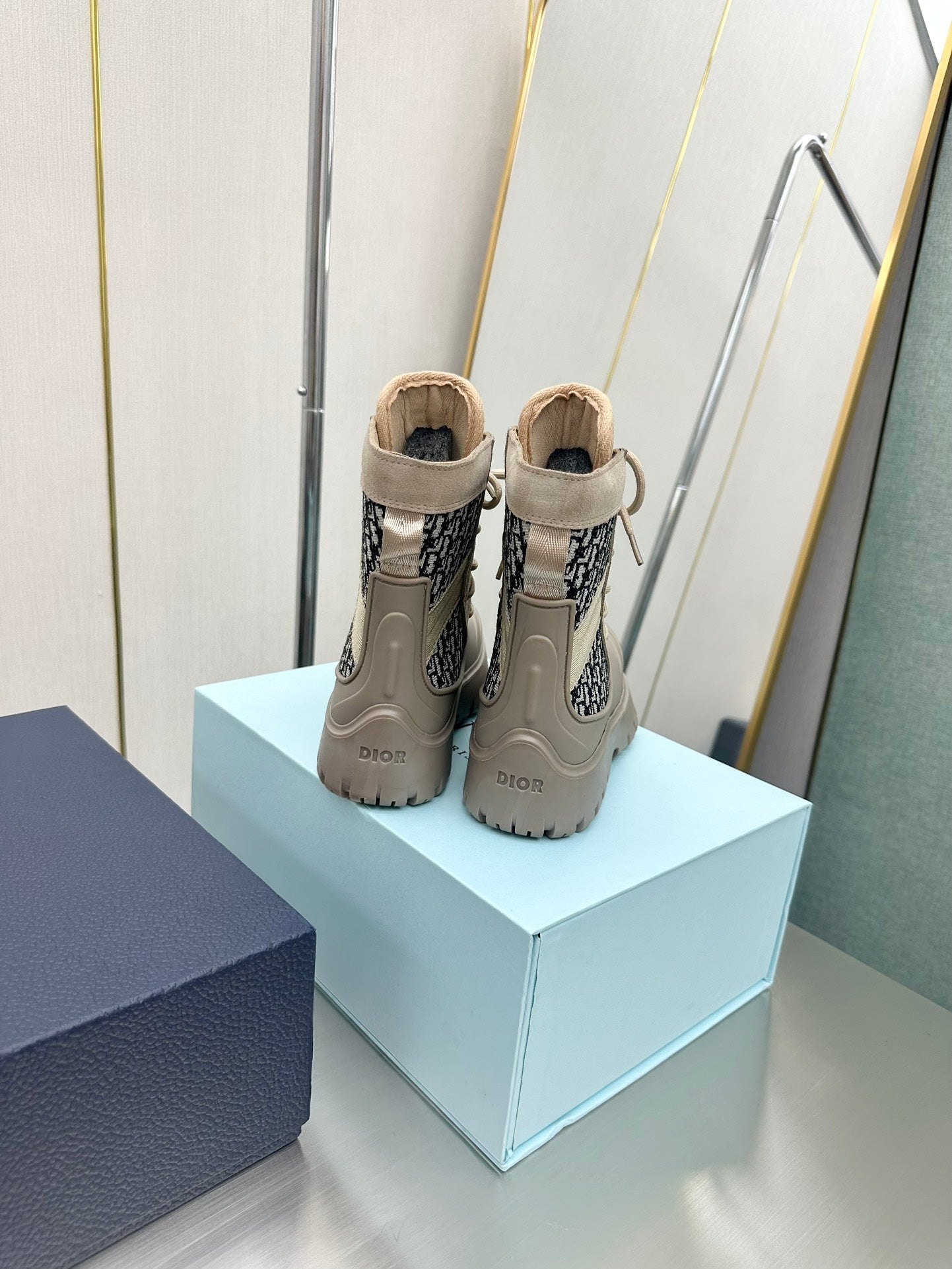 Ezyycart Bags DD GARDEN LACE UP BOOT BEIGE 3BO315ZYH H164