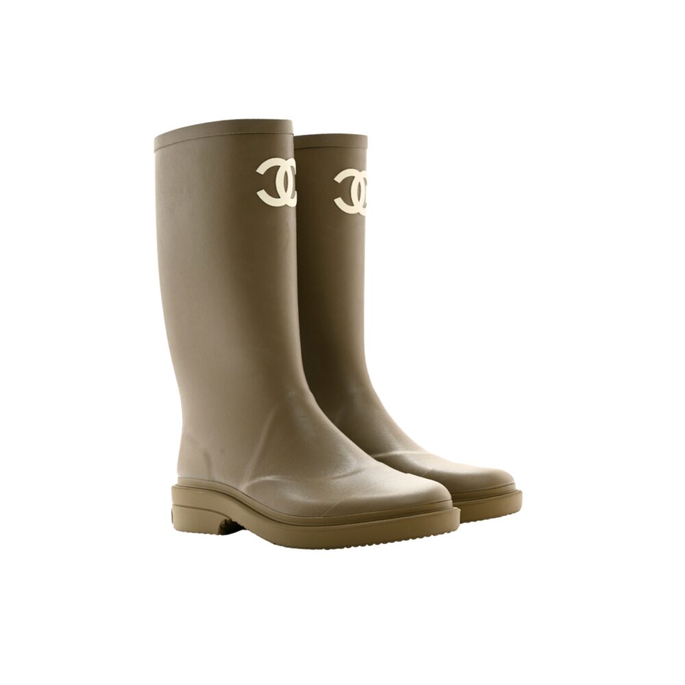 Anum Bags CHANEL RUBBER RAIN BOOTS BEIGE G39620 X56326 0Q304