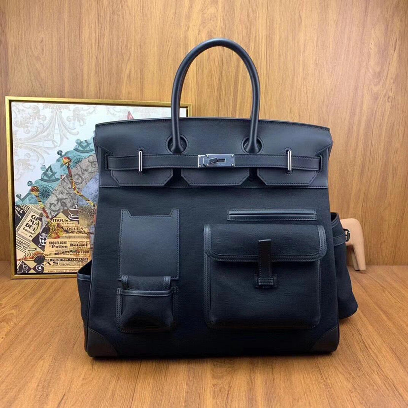 H-40 Herren-Tasche – Canvas & Echtleder für Alltag & Reise
