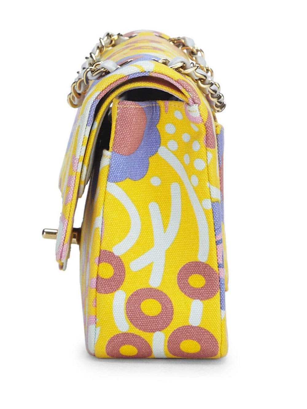 Anum Bags CHL MEDIUM CLASSIC FLAP SHOULDER BAG YELLOW 10IN/25.4CM