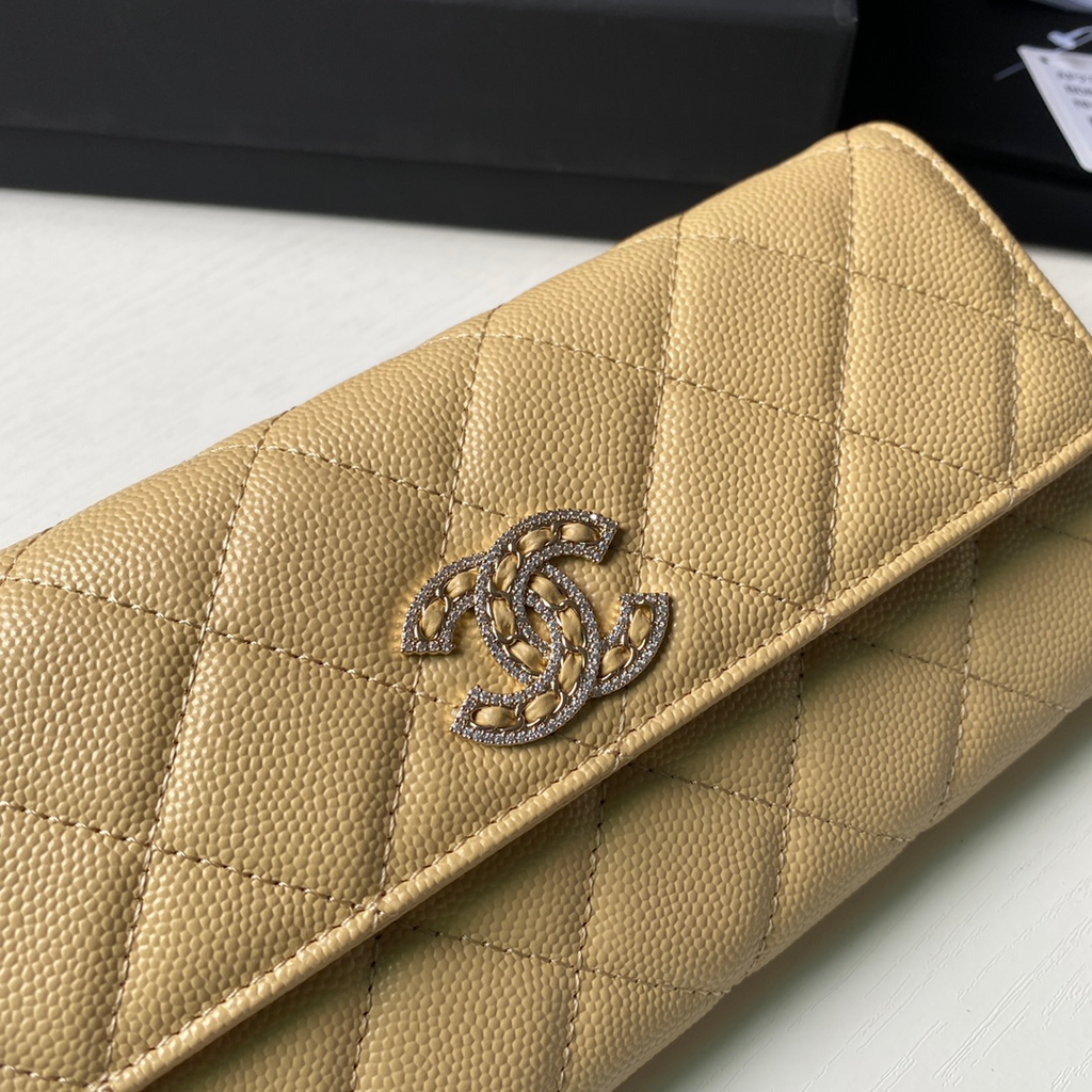 Anum Bags CHL LONG FLAP WALLET BEIGE AP0955