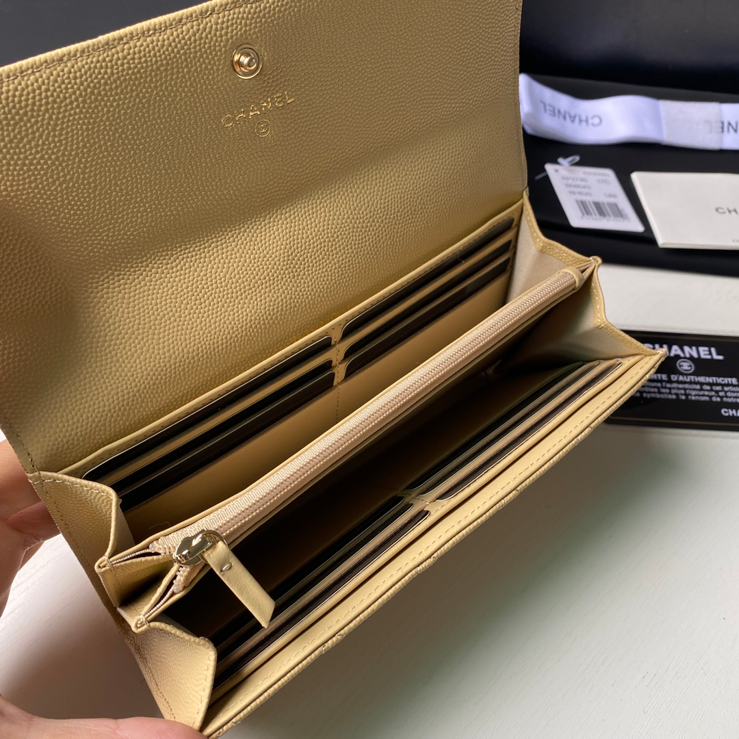 Anum Bags CHL LONG FLAP WALLET BEIGE AP0955
