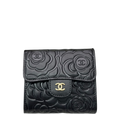 Anum Bags CHL SMALL FLORAL WALLET BLACK 11.5CM