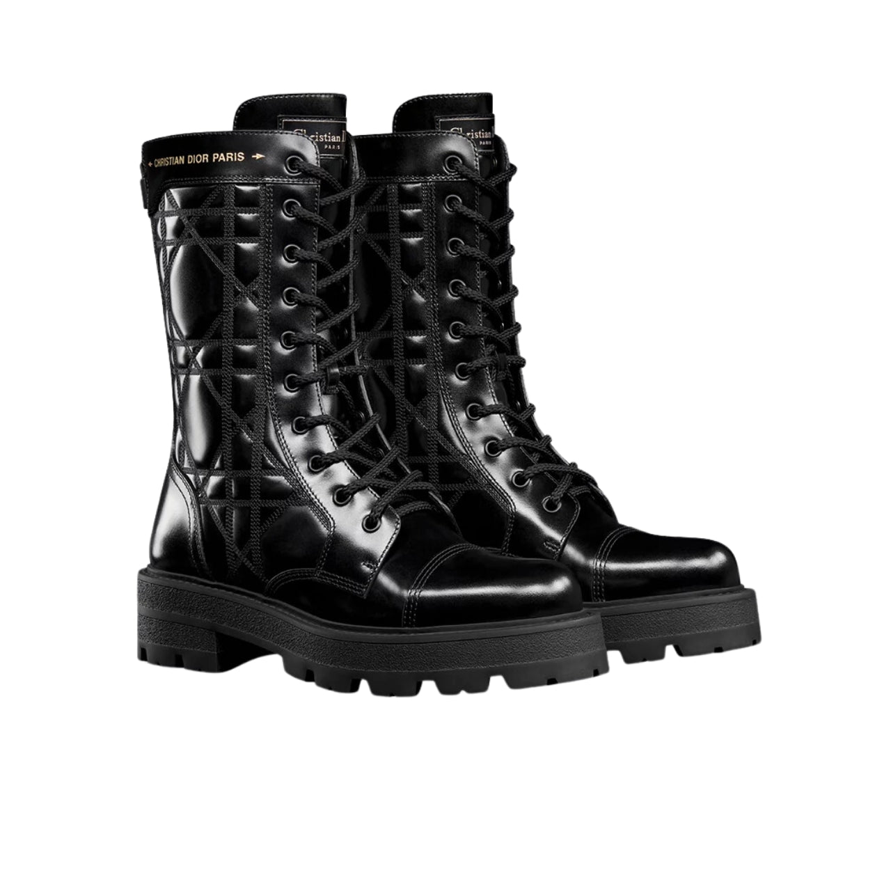 Ezyycart Bags DD D UNIT ANKLE BOOT QUILTED CANNAGE CALFSKIN BLACK KCI995CQC S900
