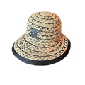 Ezyycart Bags CL TRIOMPHE RAFFIA BUCKET HAT NATURAL AND BLACK