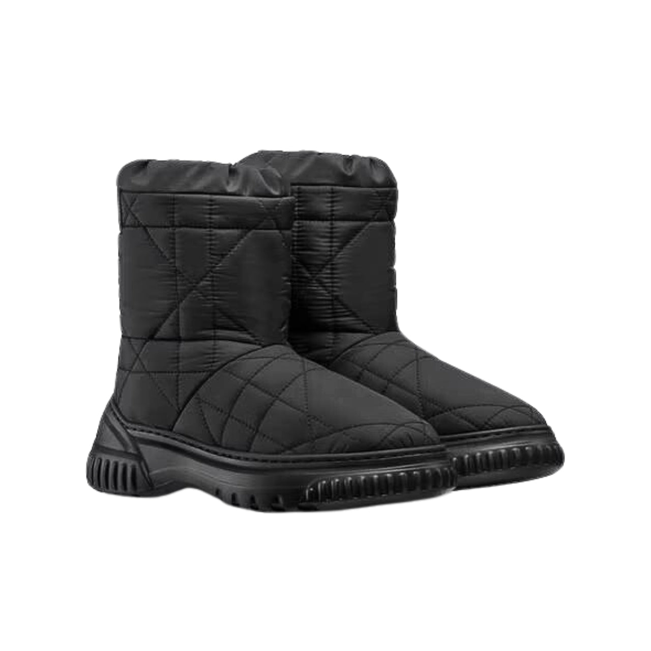 Ezyycart Bags DD FROST ANKLE BOOT BLACK QUILTED NYLON BLACK