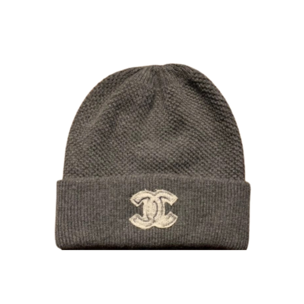 Anum Bags CHL CC LOGO CASHMERE BEANIE GRAY