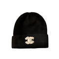 Anum Bags CHL CC LOGO CASHMERE BEANIE BLACK AAA590 B18531 94305