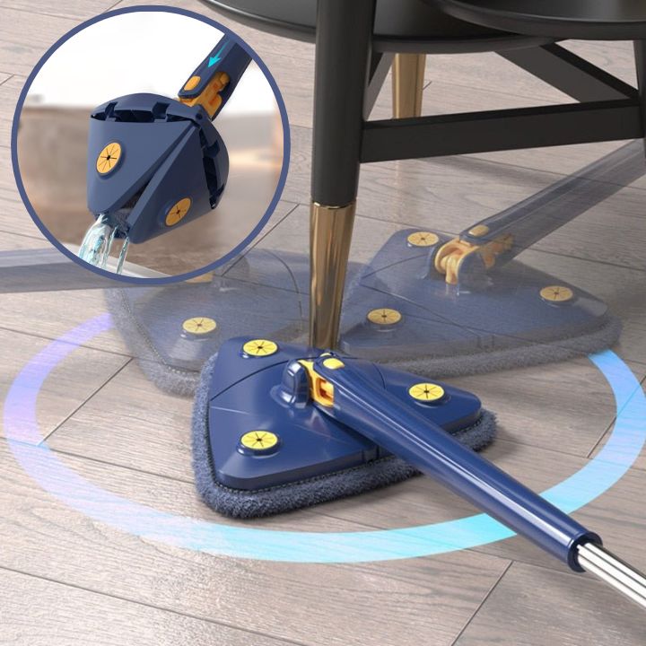 360° Reinigungsmopp mit Dreieckskopf und Mikrofaser