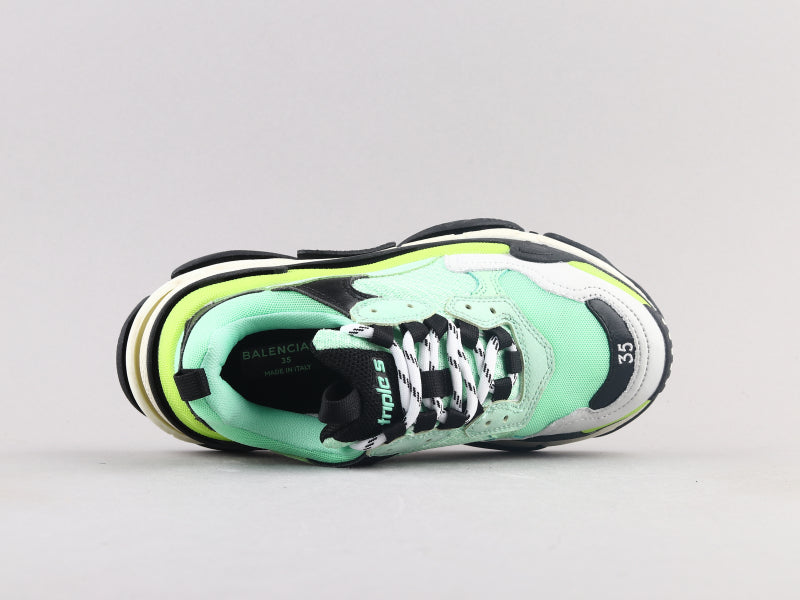 Ezyycart Bags Bla Triple S Yellow Green Sneaker