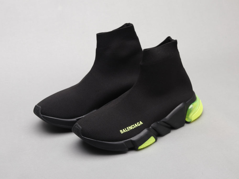 Ezyycart Bags Bla Socks Air Cushion Black Green Sneaker